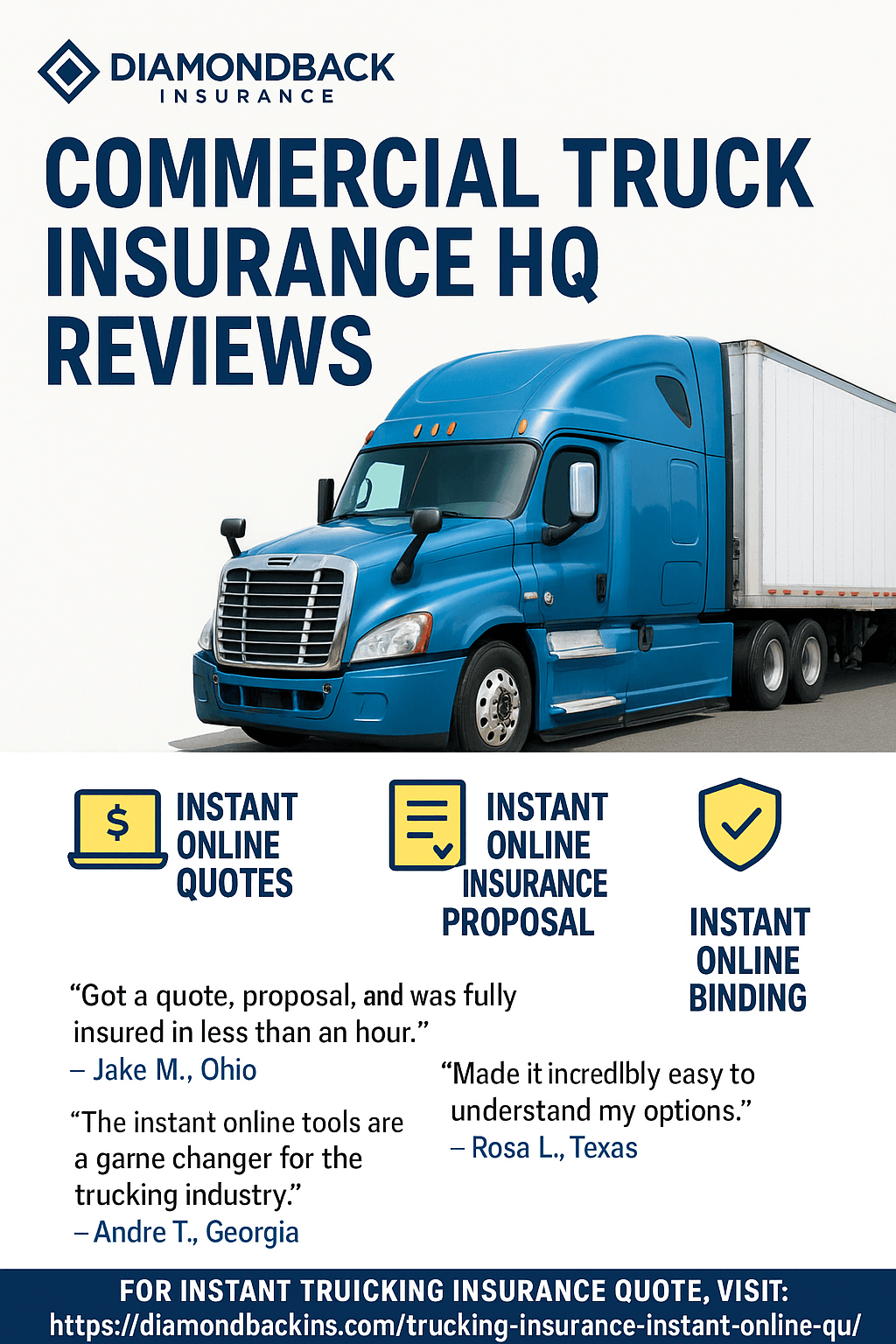 Diamondbackins.com instant trucking quote