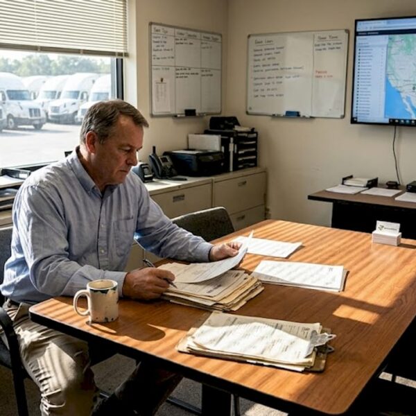 1776660768350_Fleet-manager-reviewing-insurance-paperwork-in-office-1 Fleet manager reviewing insurance paperwork in office