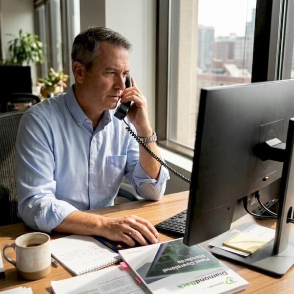 1776741817484_Fleet-manager-reviews-insurance-policy-at-desk-1 Fleet manager reviews insurance policy at desk