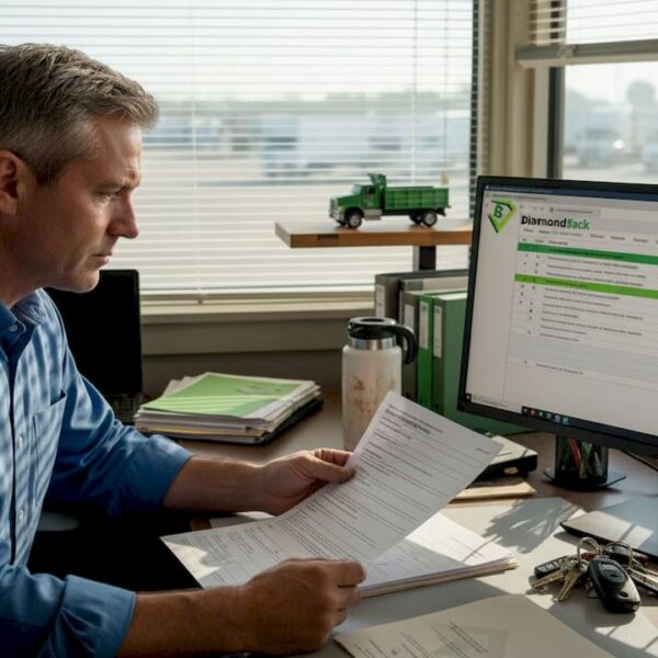1778122903351_image Fleet manager reviewing insurance policies at desk
