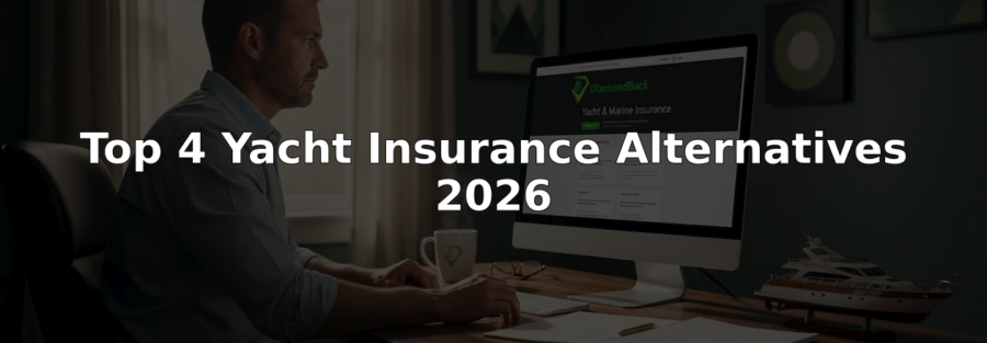 Man comparing yacht insurance at home desk