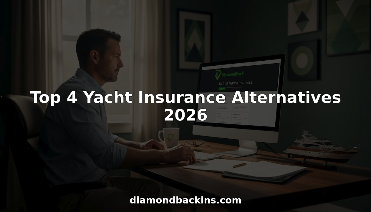 Man comparing yacht insurance at home desk