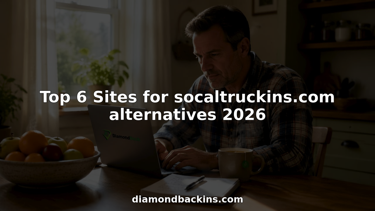 Man comparing commercial truck insurance quotes online