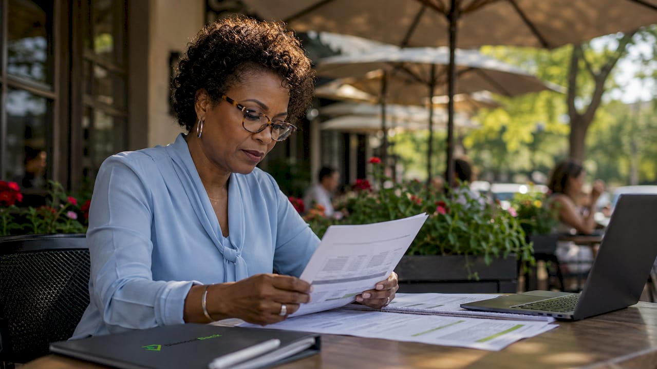 Agent reviewing motor carrier insurance documents