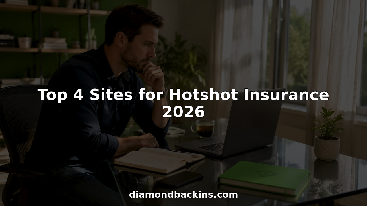 Man reviewing hotshot insurance quotes online at desk