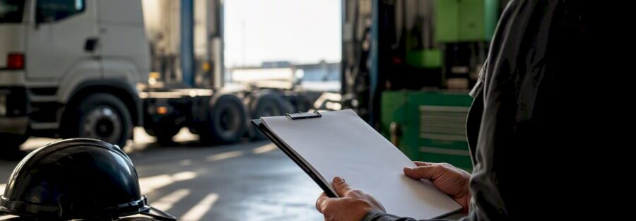 Hands holding insurance certificate clipboard
