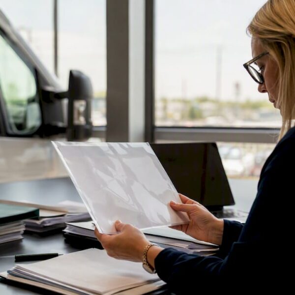1787481502661_Fleet-manager-checking-insurance-certificate-endorsements Fleet manager checking insurance certificate endorsements
