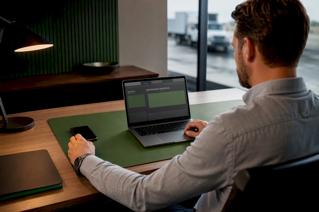 Fleet manager comparing insurance buying options